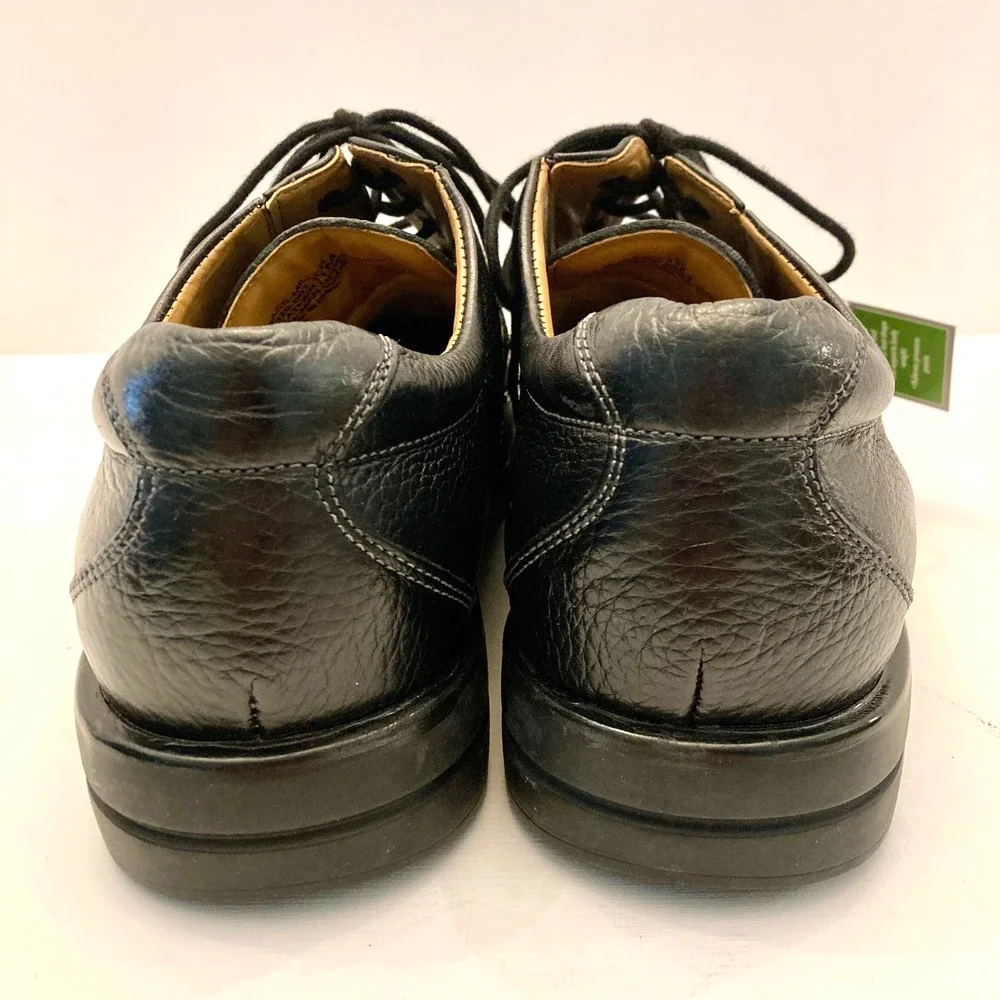 Bass Pebbled Leather Lace Up‎ Oxfords Black Cusion Step 